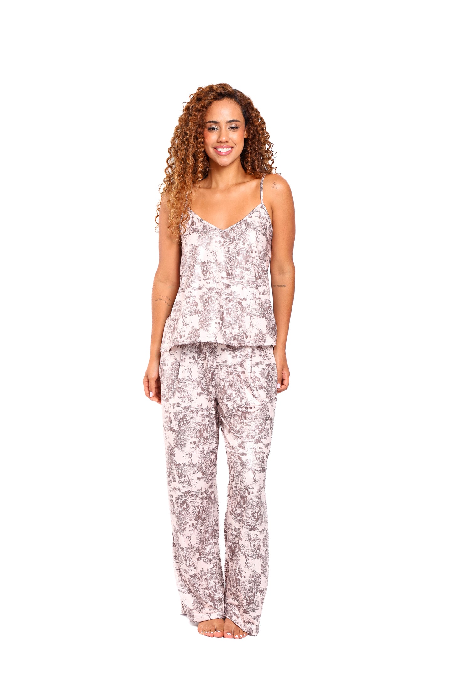 Pijama mujer pantalón blusa tirantes