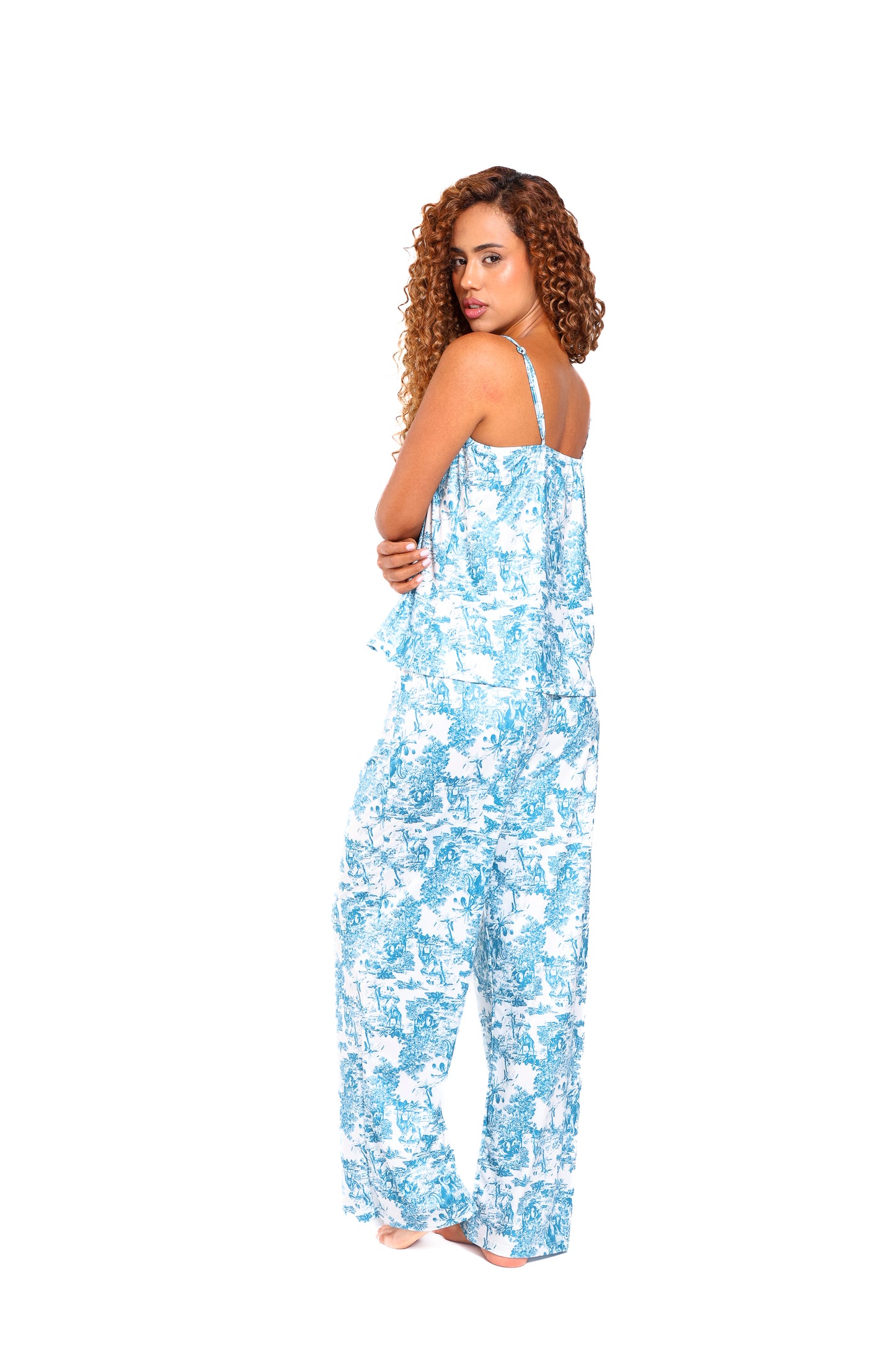Pijama mujer pantalón blusa tirantes