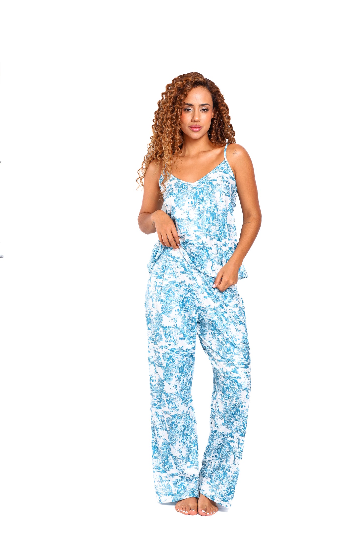 Pijama mujer pantalón blusa tirantes