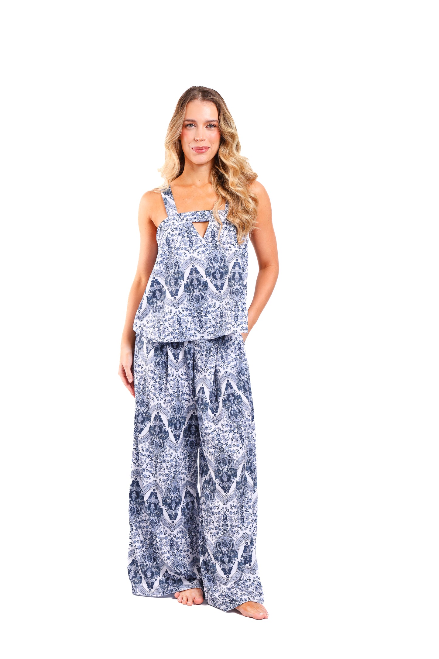 Pijama mujer pantalón blusa tirantes