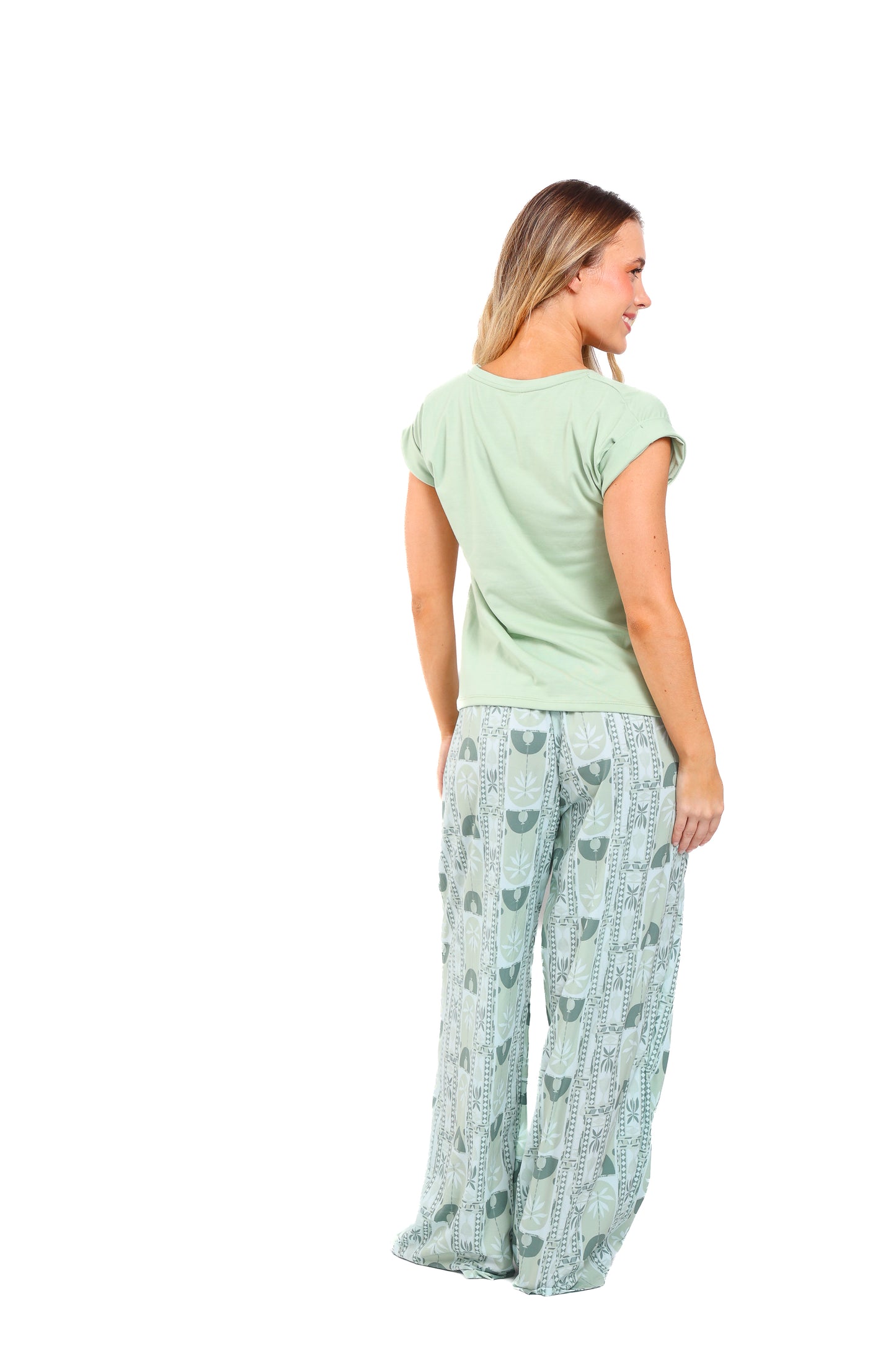Pijama mujer pantalón blusa manga corta