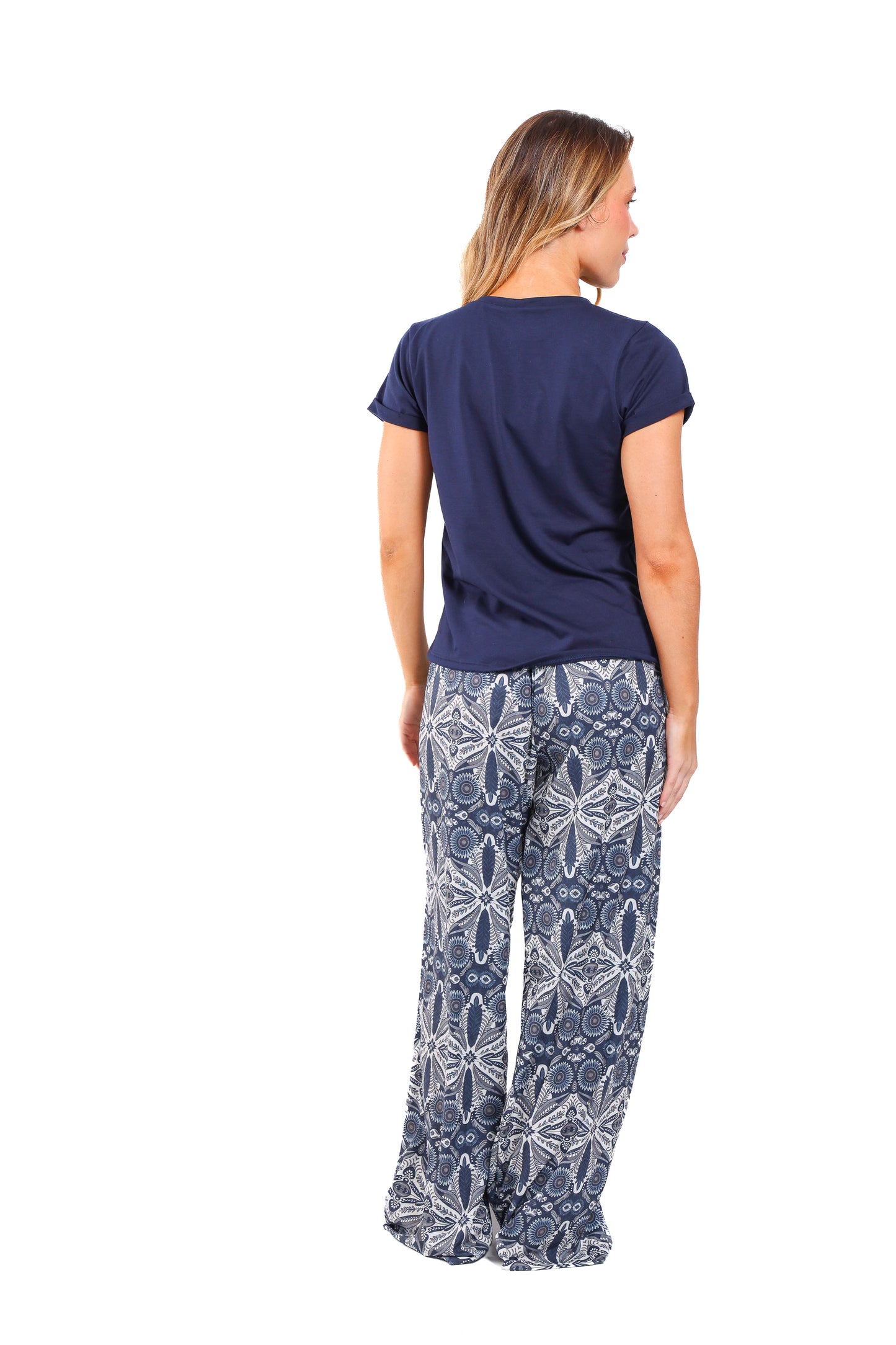Pijama mujer pantalón blusa manga corta