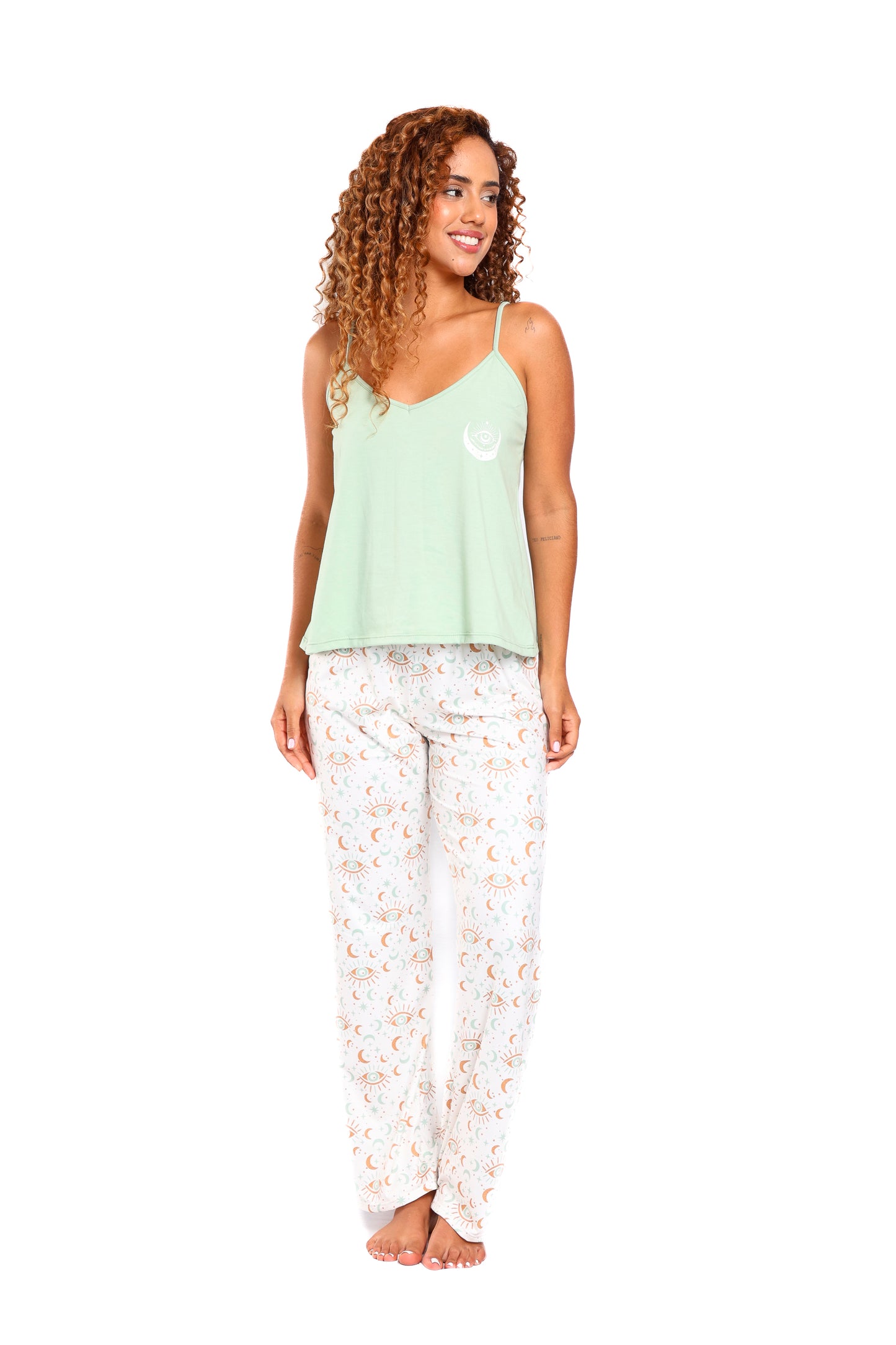 Pijama mujer pantalón blusa tirantes