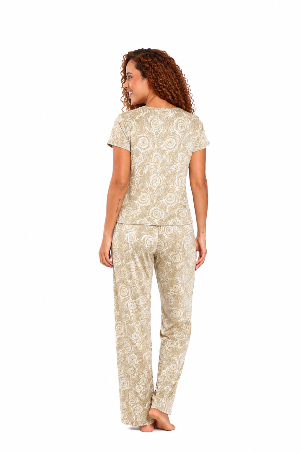 Pijama mujer pantalón blusa manga corta